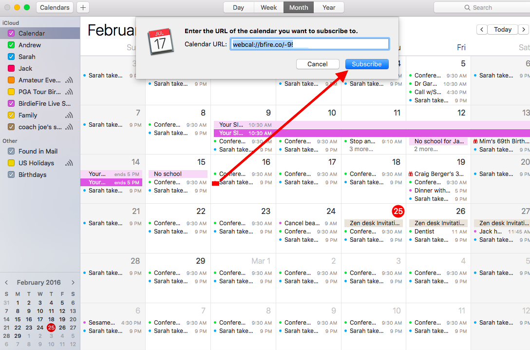 Add Calendar To Your ICal Google Calendars Etc BirdieFire